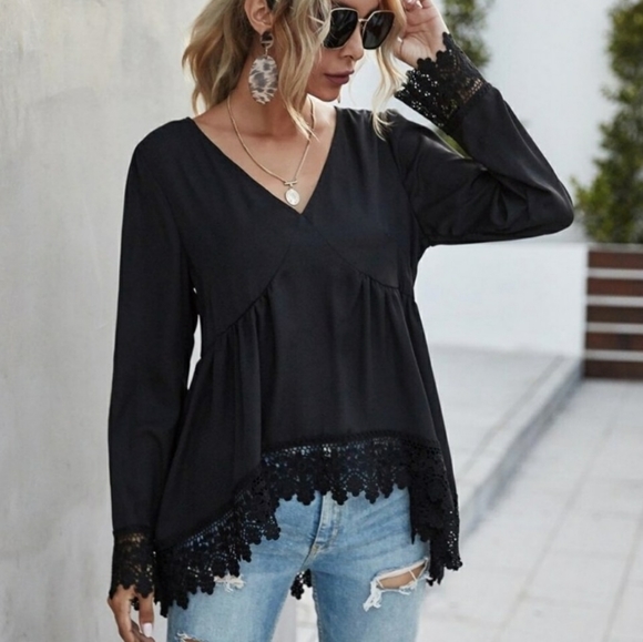 High low blouse - long sleeve - Picture 2 of 4